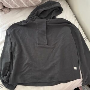Vuori Charcoal Waffle Knit Hoodie
